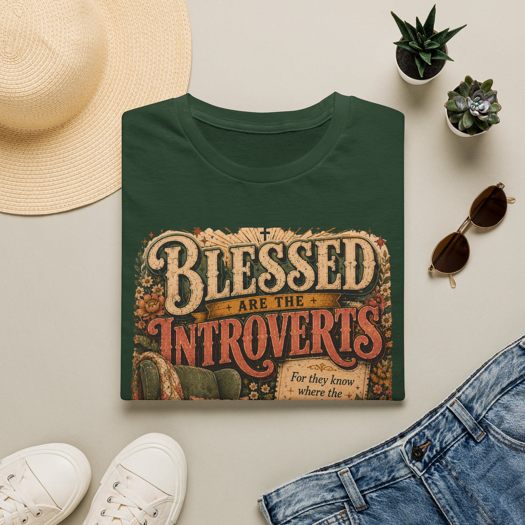 Blessed Are the Introverts T-Shirt — Cozy Vintage Introvert Tee