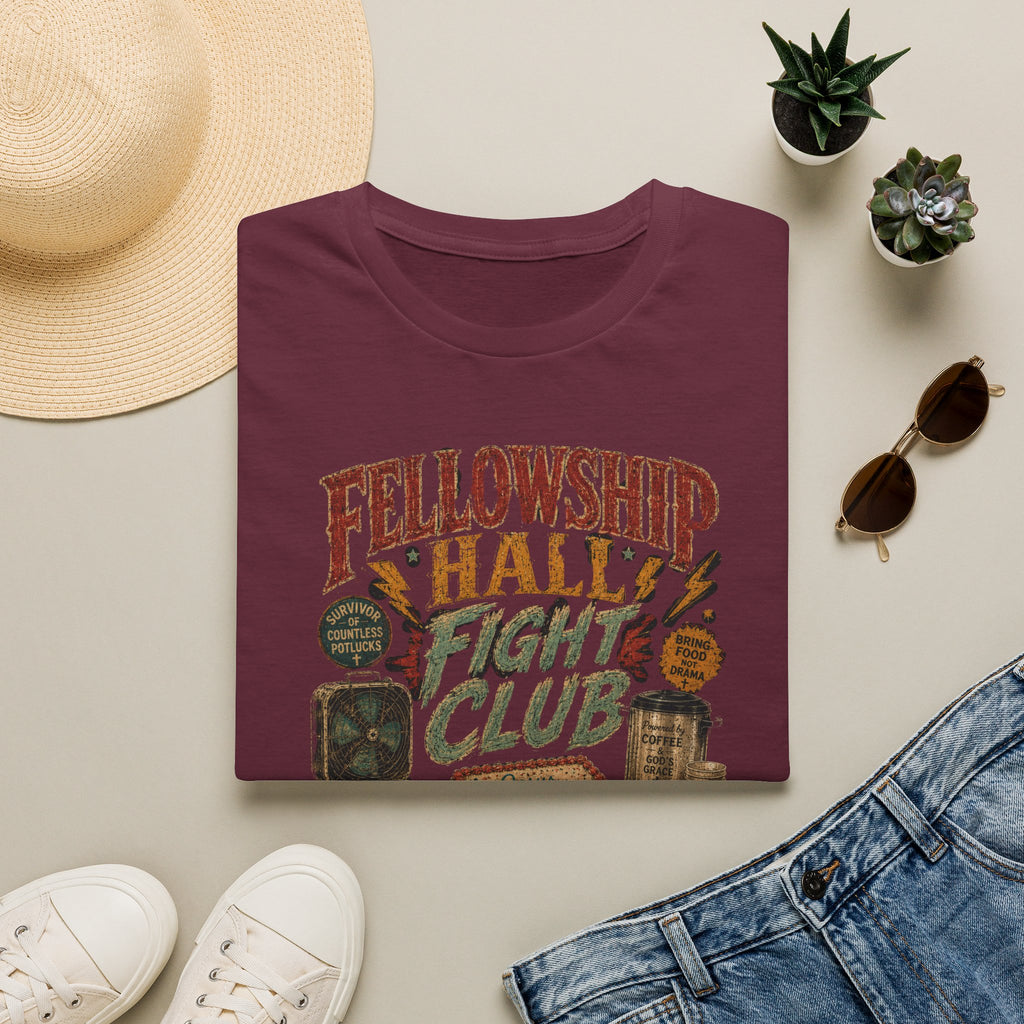 Fellowship Hall Fight Club T-Shirt — Vintage Church Game Night Tee