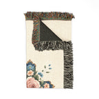 Saved By Grace Woven Blanket — Floral Cross & Cowboy Boots Throw