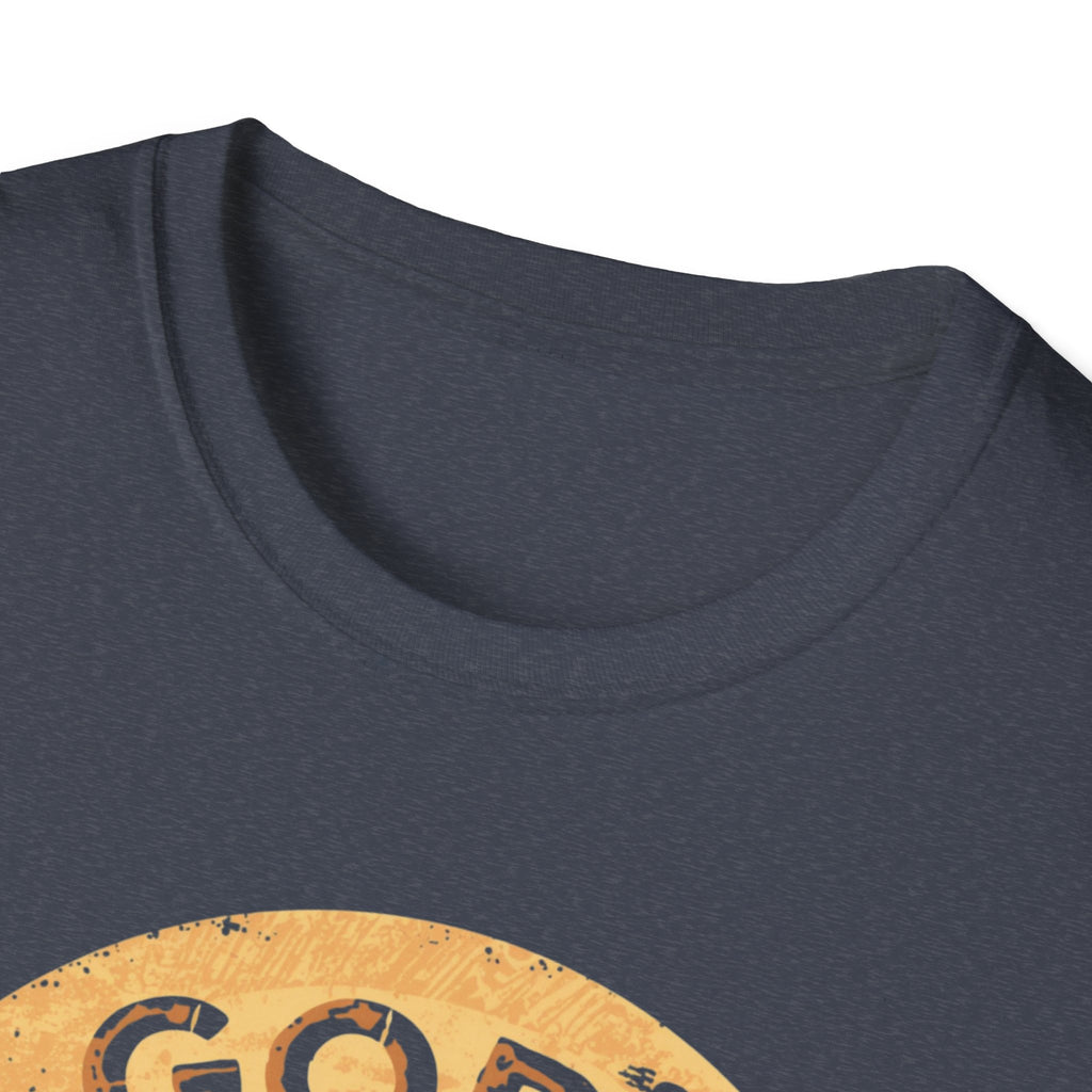 Christian T-Shirt — "God’s Still Working on My Attitude" Retro Sun Graphic