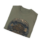 Global Flood Travel Badge T-Shirt – Vintage Ark Graphic Tee ("Unsubscribe from Humanity")