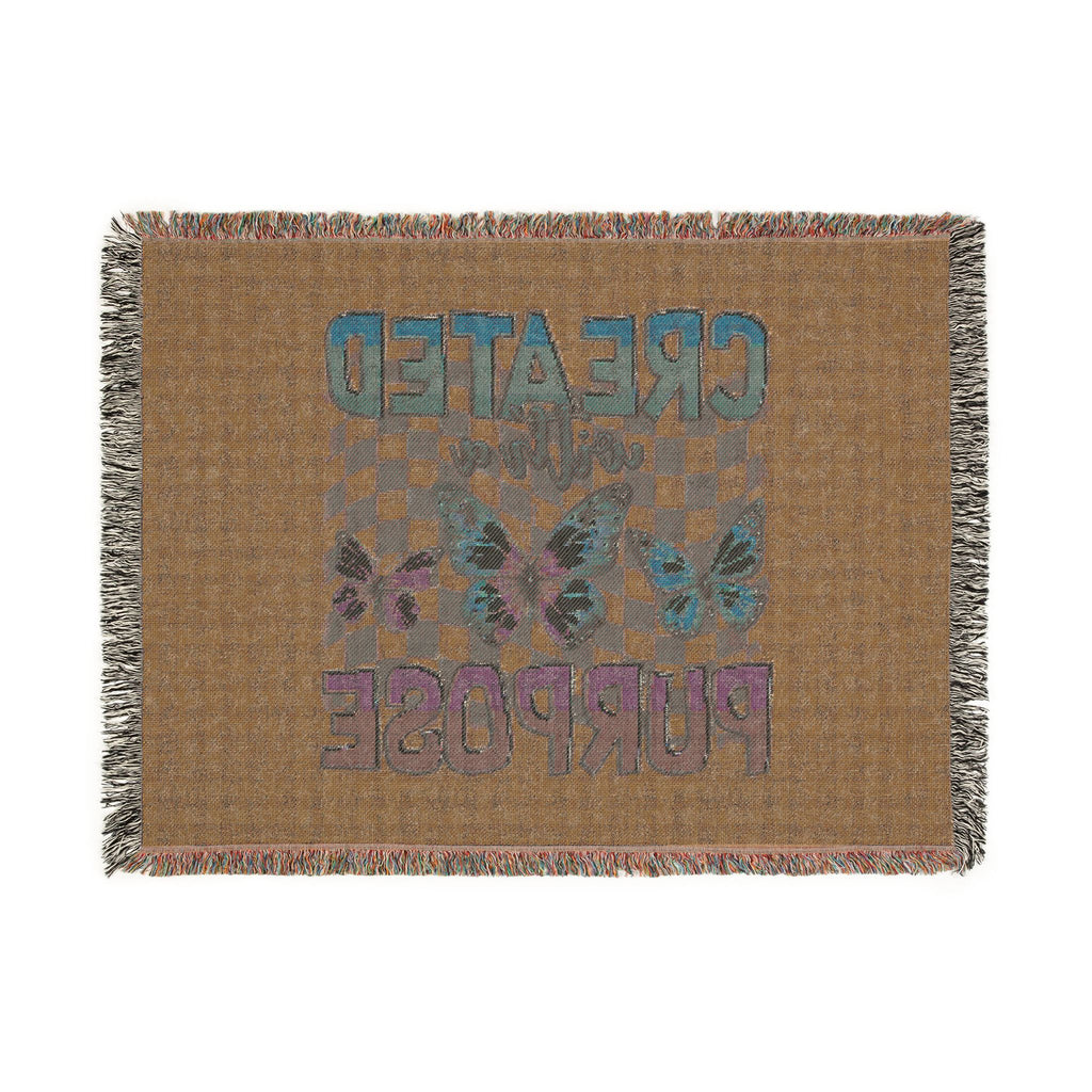 Created With Purpose Woven Blanket — Inspirational Butterfly Throw