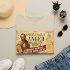 T-Shirt — "Apostle Paul's Anger Management Seminar" Vintage Christian Humor Tee