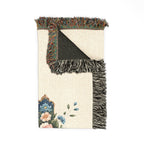 Saved By Grace Woven Blanket — Floral Cross & Cowboy Boots Throw