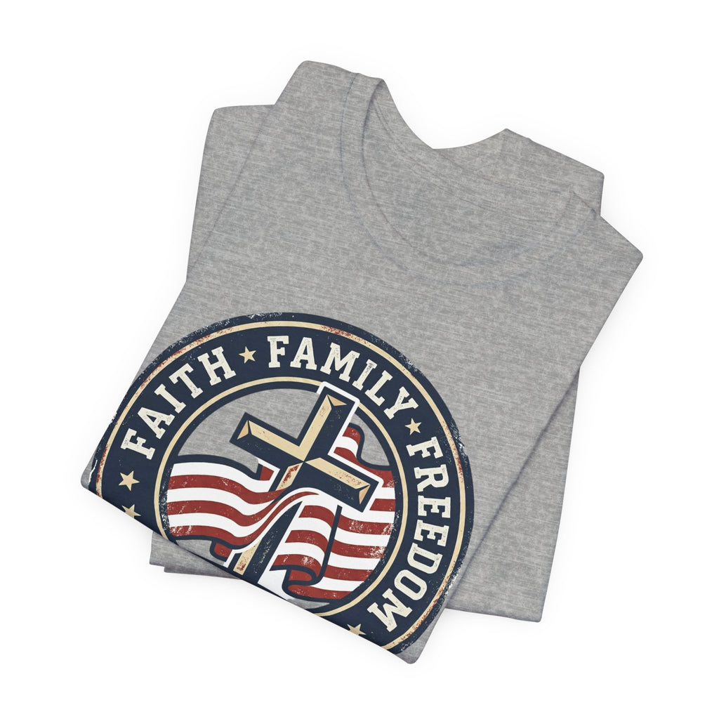 Faith Family Freedom Tee | patriotic, faith-based, vintage Americana