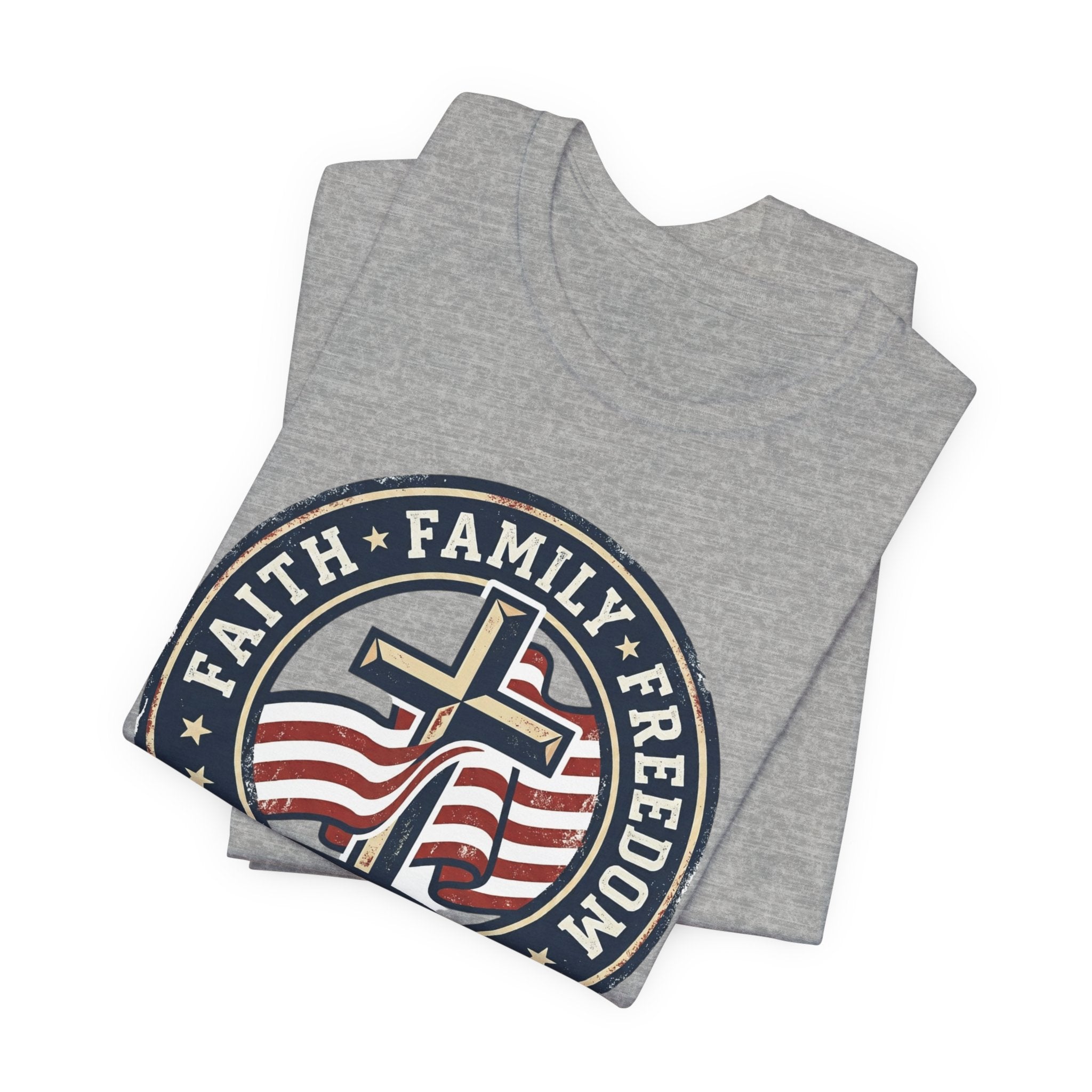 Faith Family Freedom Tee | patriotic, faith-based, vintage Americana