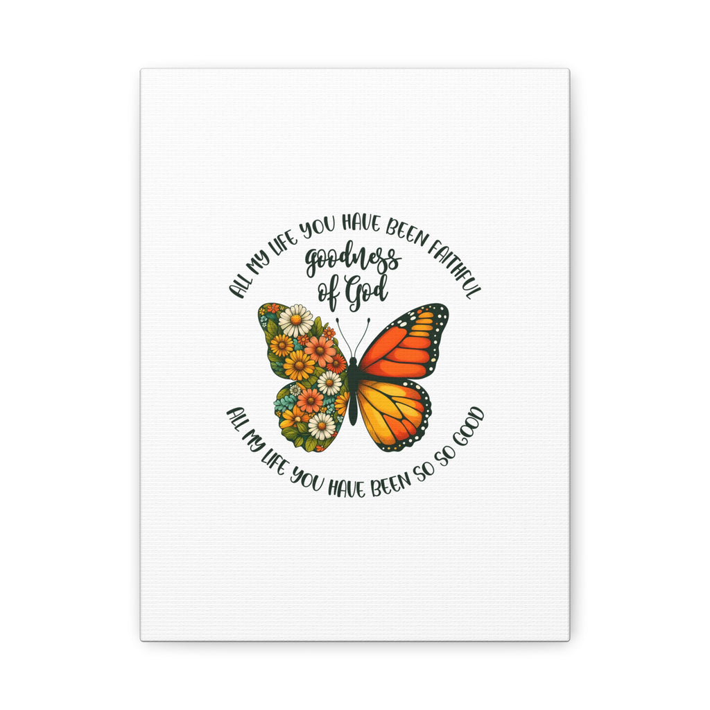 Faithful Goodness of God Butterfly Canvas
