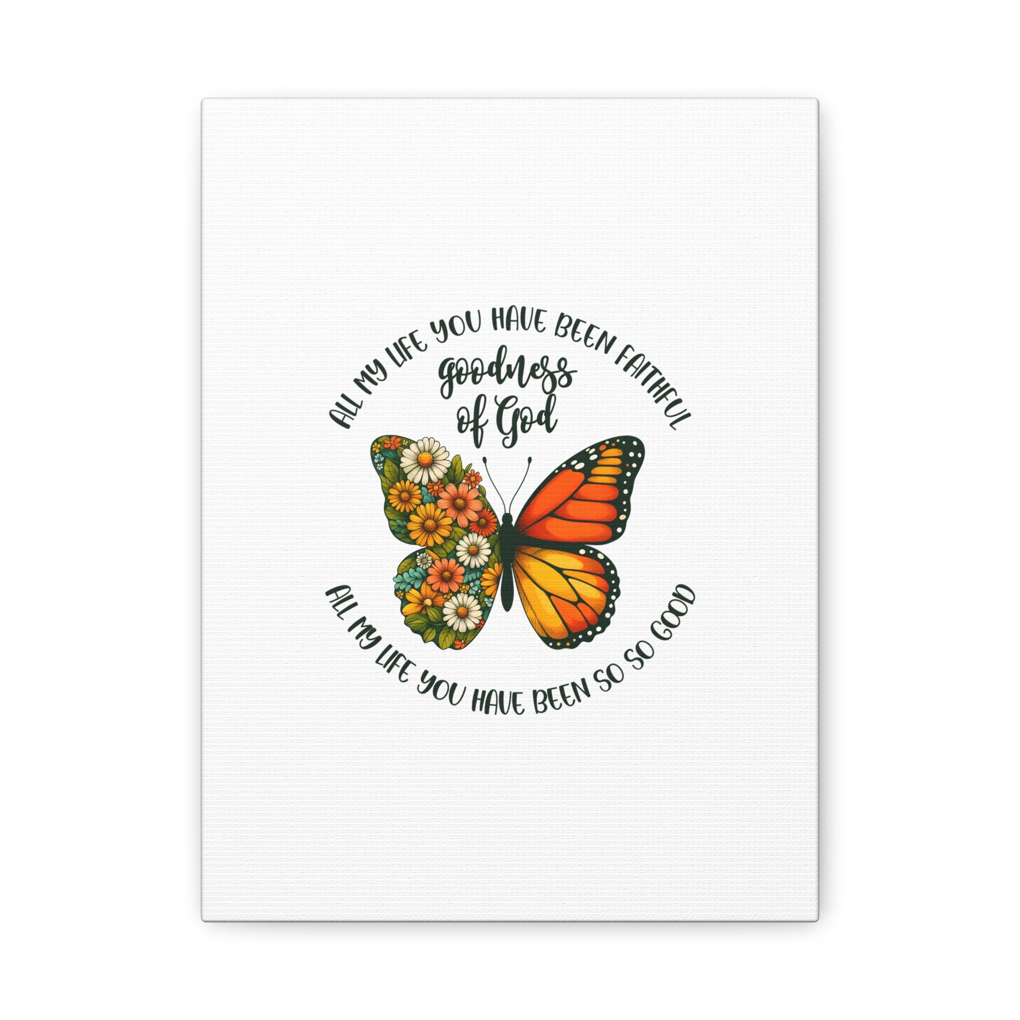 Faithful Goodness of God Butterfly Canvas
