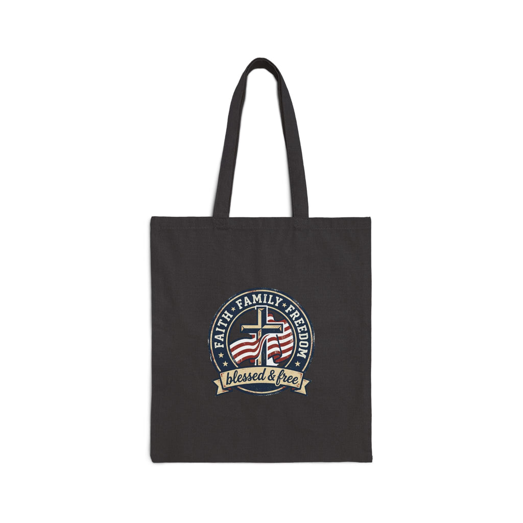 Faith • Family • Freedom tote | patriotic faith-based vintage Americana, July 4th