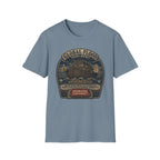 Global Flood Travel Badge T-Shirt – Vintage Ark Graphic Tee ("Unsubscribe from Humanity")