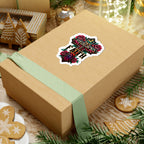 Faith Leopard Cross Kiss-Cut Sticker — Floral Rose Christian Decal