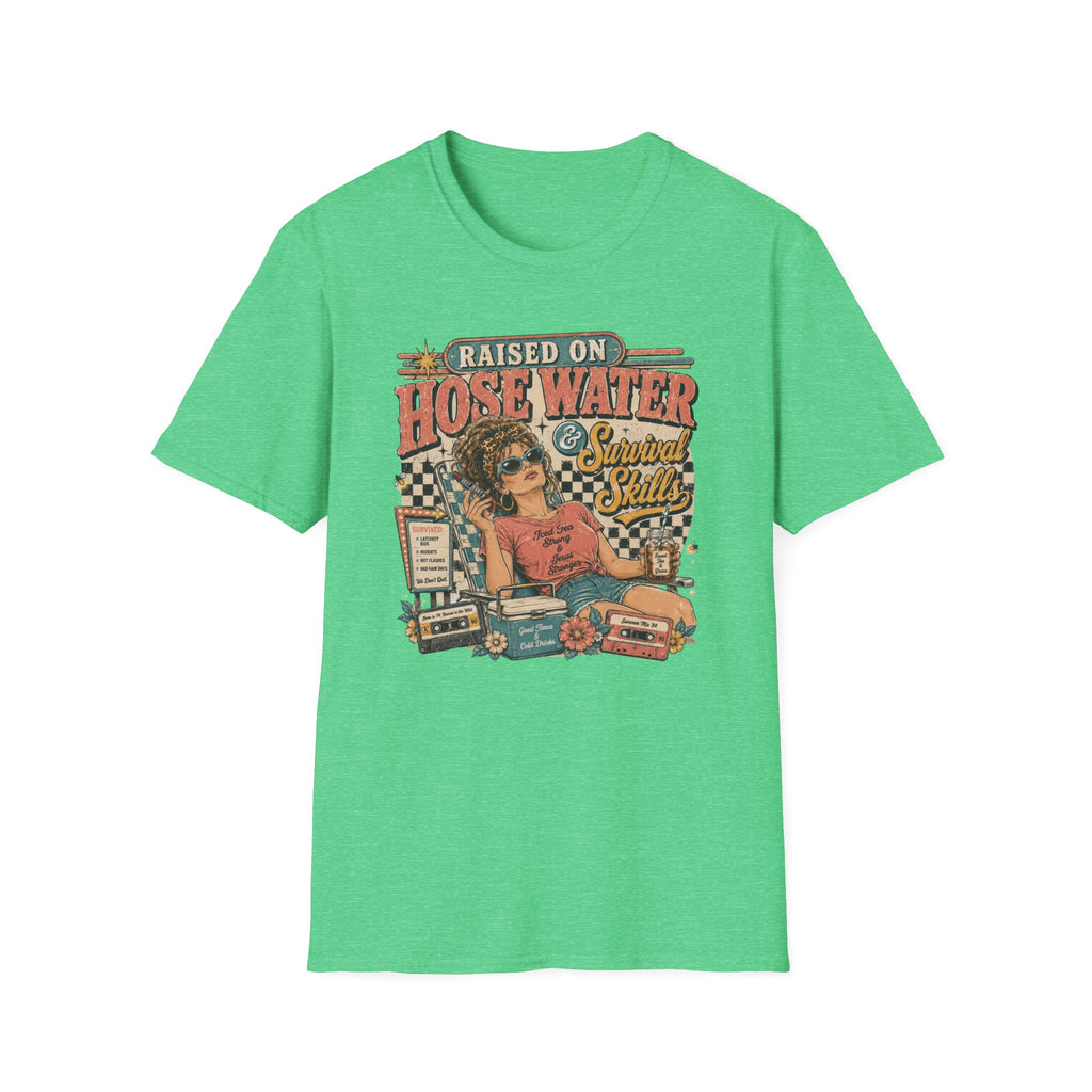 Raised on Hose Water Retro Graphic T-Shirt — Vintage Barber/Salon Vibes