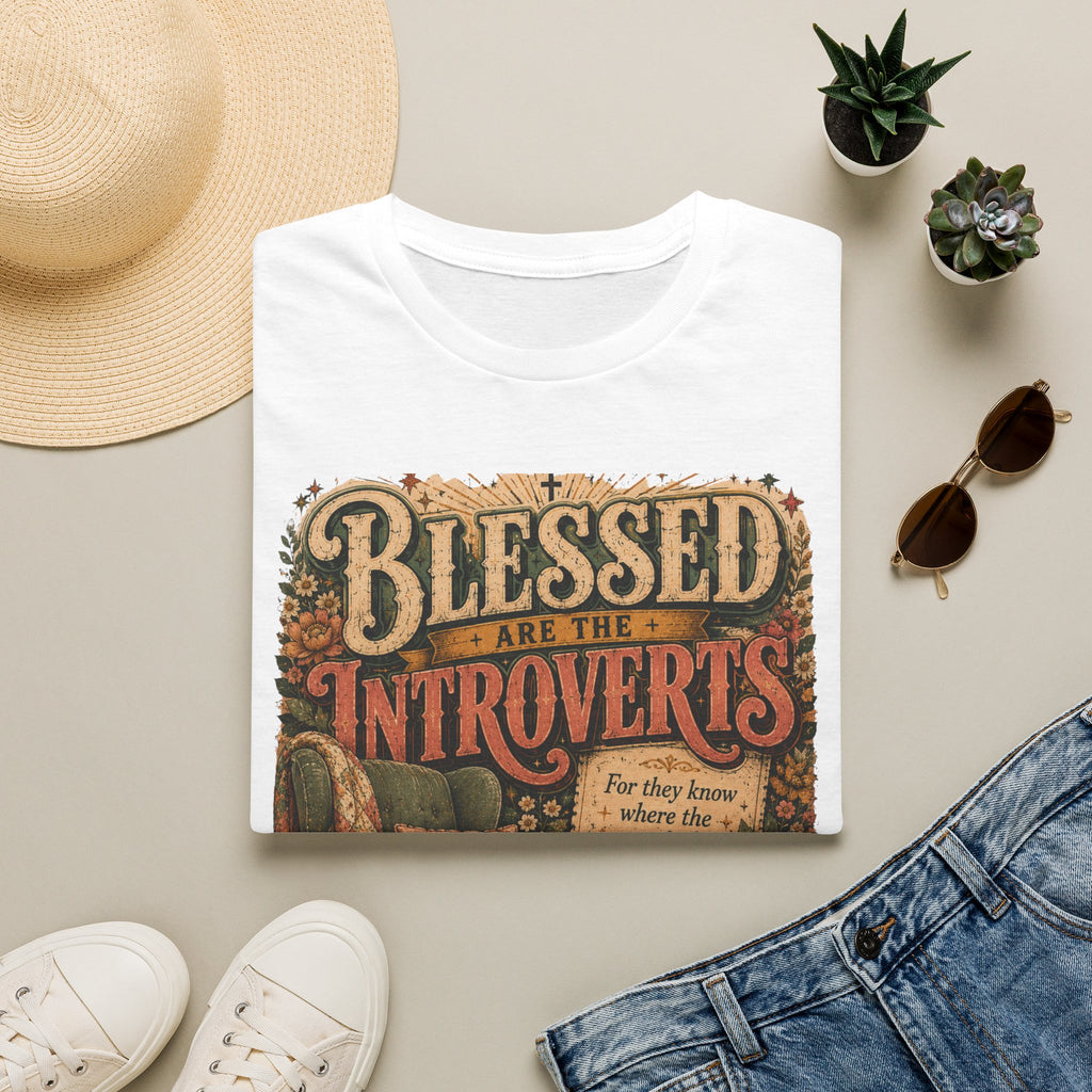 Blessed Are the Introverts T-Shirt — Cozy Vintage Introvert Tee