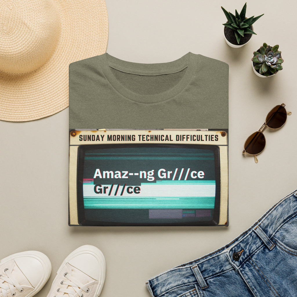 T-Shirt - "Sunday Morning Technical Difficulties" Vintage VHS Graphic