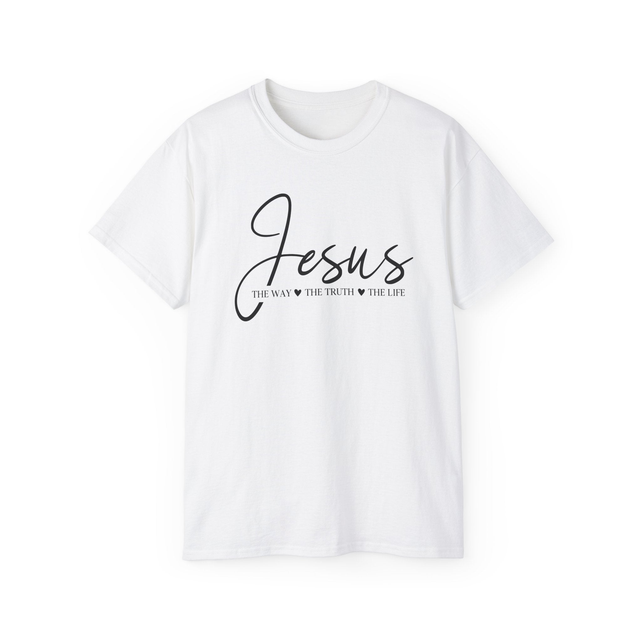 Jesus Script Tee — "Jesus: The Way The Truth The Life" Christian Faith T-Shirt