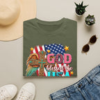 God Blessed the USA T-Shirt — Patriotic Christian Flag Tee