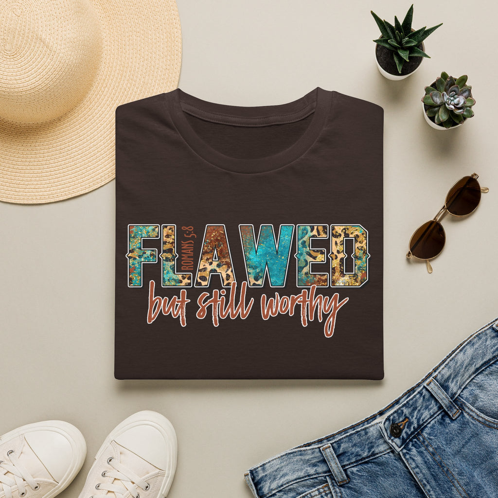 Flawed But Still Worthy T-Shirt – Inspirational Graphic Tee