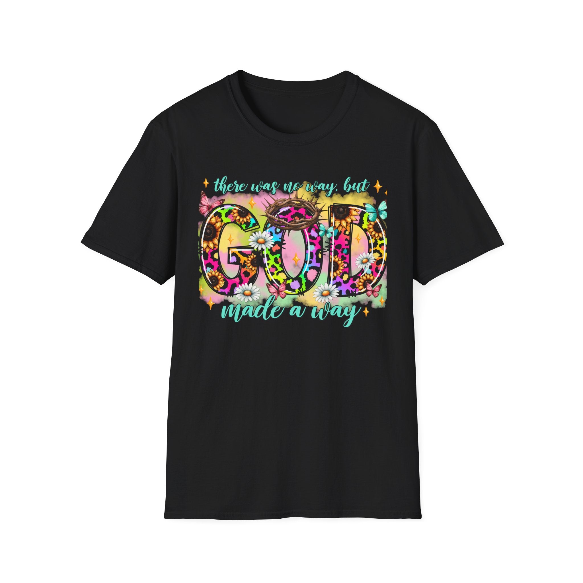 Floral 'God Made a Way' Christian Graphic T-Shirt