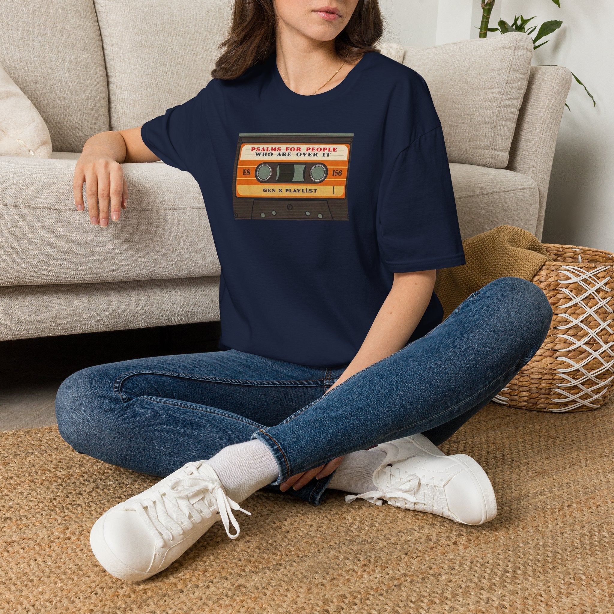 Retro Cassette T-Shirt — "Mixtapes for People Who Are Over It" Vintage Music Tee