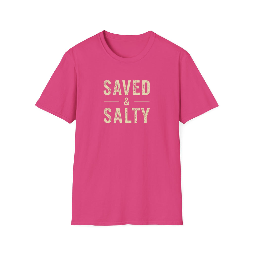 Saved & Salty T‑Shirt — Christian Beachy Faith Graphic Tee