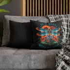 Dragonfly Floral Pillowcase — "It Is Well With My Soul" Decorative Throw Pillow Cover