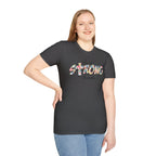 She Is Strong Floral T‑Shirt — Proverbs 31:25 Inspirational Women’s Tee