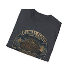 Global Flood Travel Badge T-Shirt – Vintage Ark Graphic Tee ("Unsubscribe from Humanity")