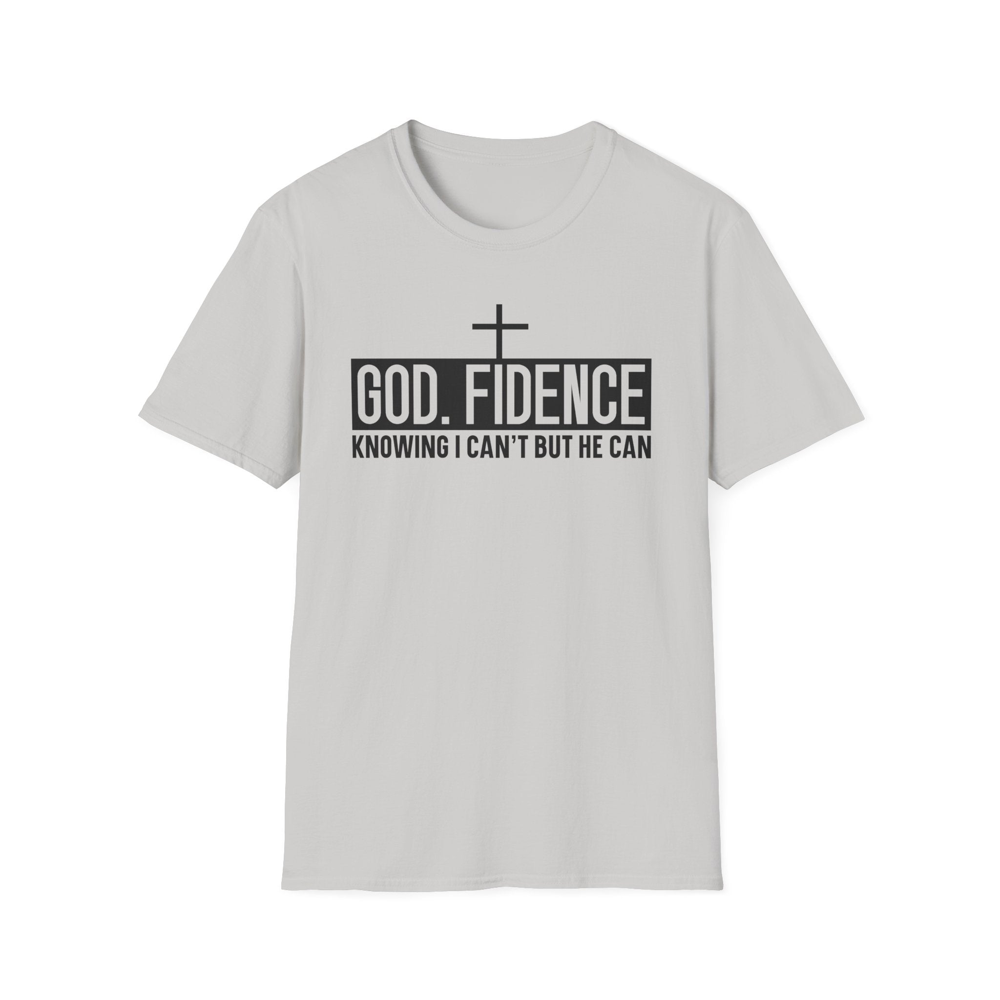 Faith Confidence T-Shirt — "God. Fidence" Christian Inspirational Tee