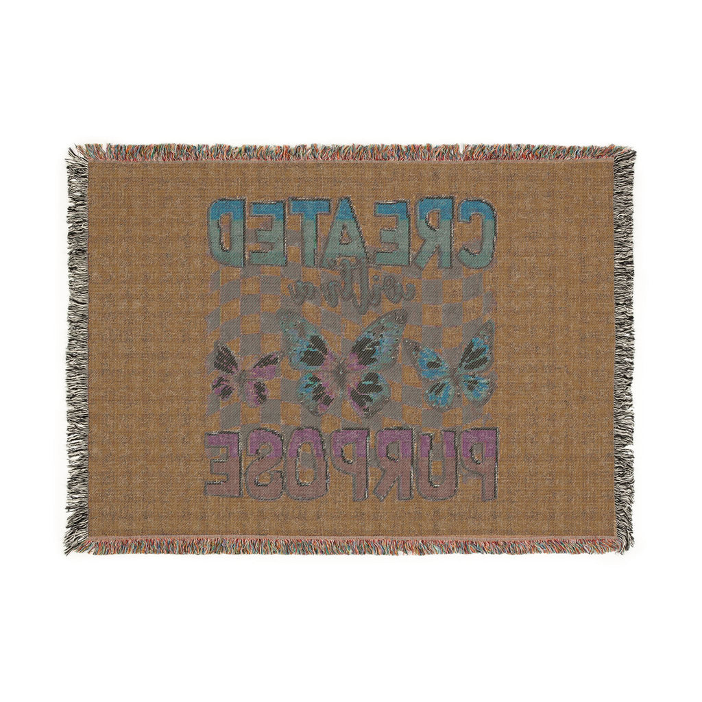 Created With Purpose Woven Blanket — Inspirational Butterfly Throw