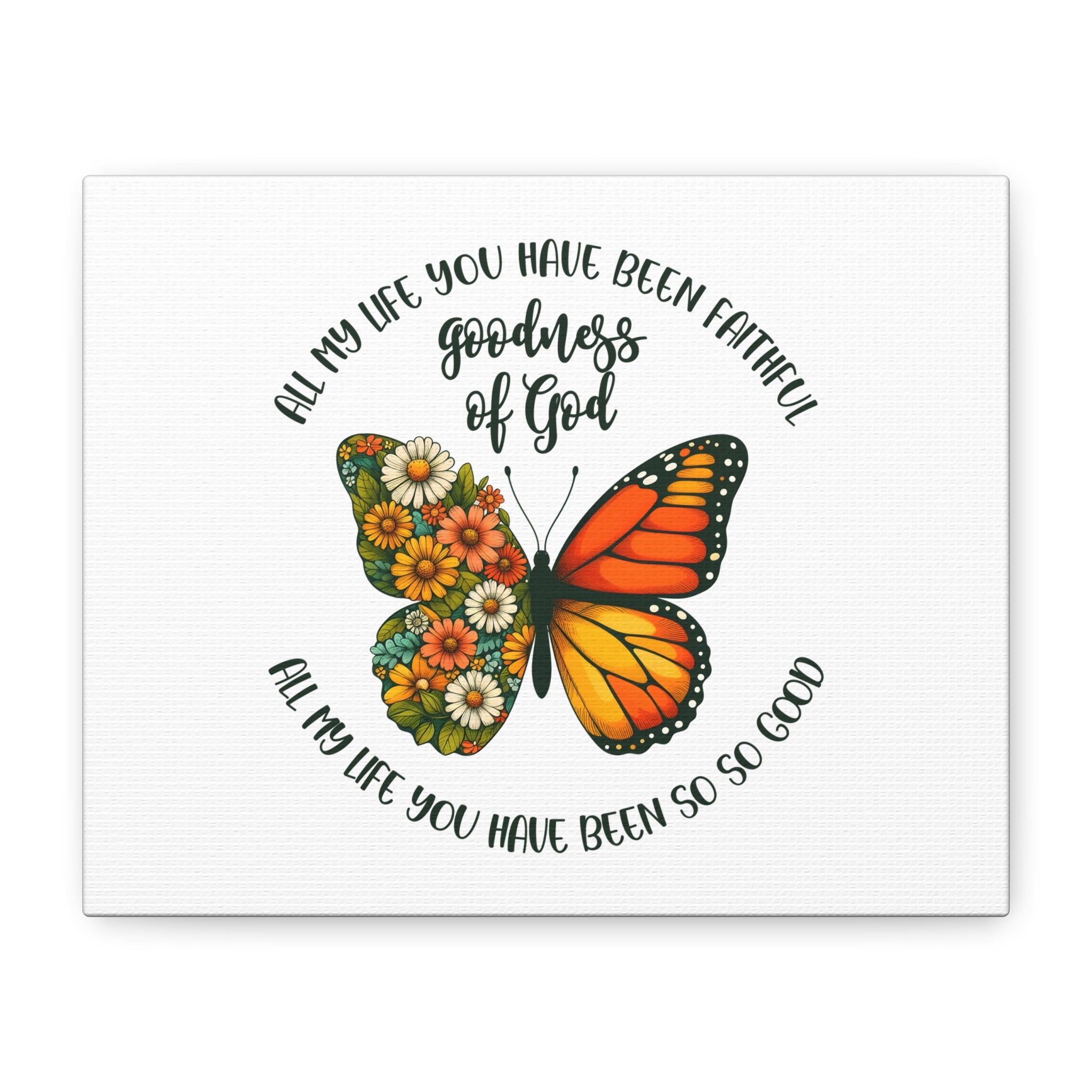 Faithful Goodness of God Butterfly Canvas
