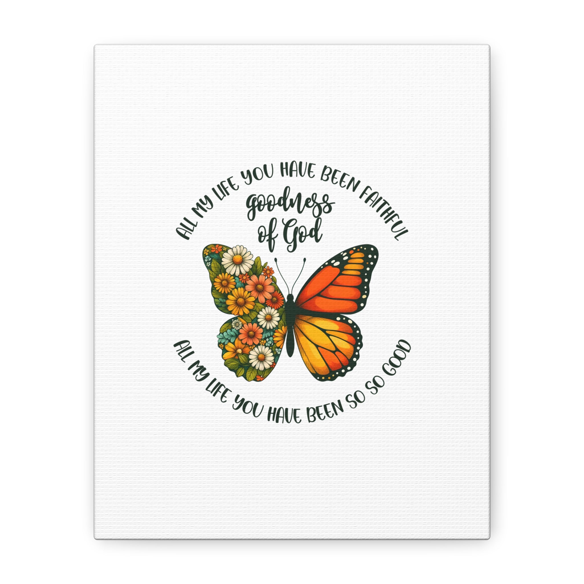 Faithful Goodness of God Butterfly Canvas