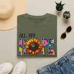 Faith T-Shirt — “All My Hope Is In Jesus” Sunflower Floral Design