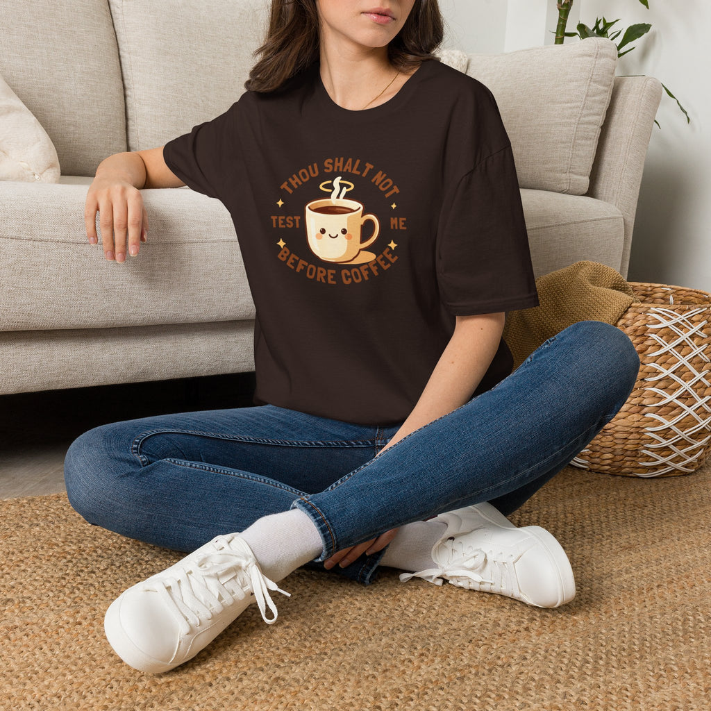 Thou Shalt Not Test Me Before Coffee T-Shirt