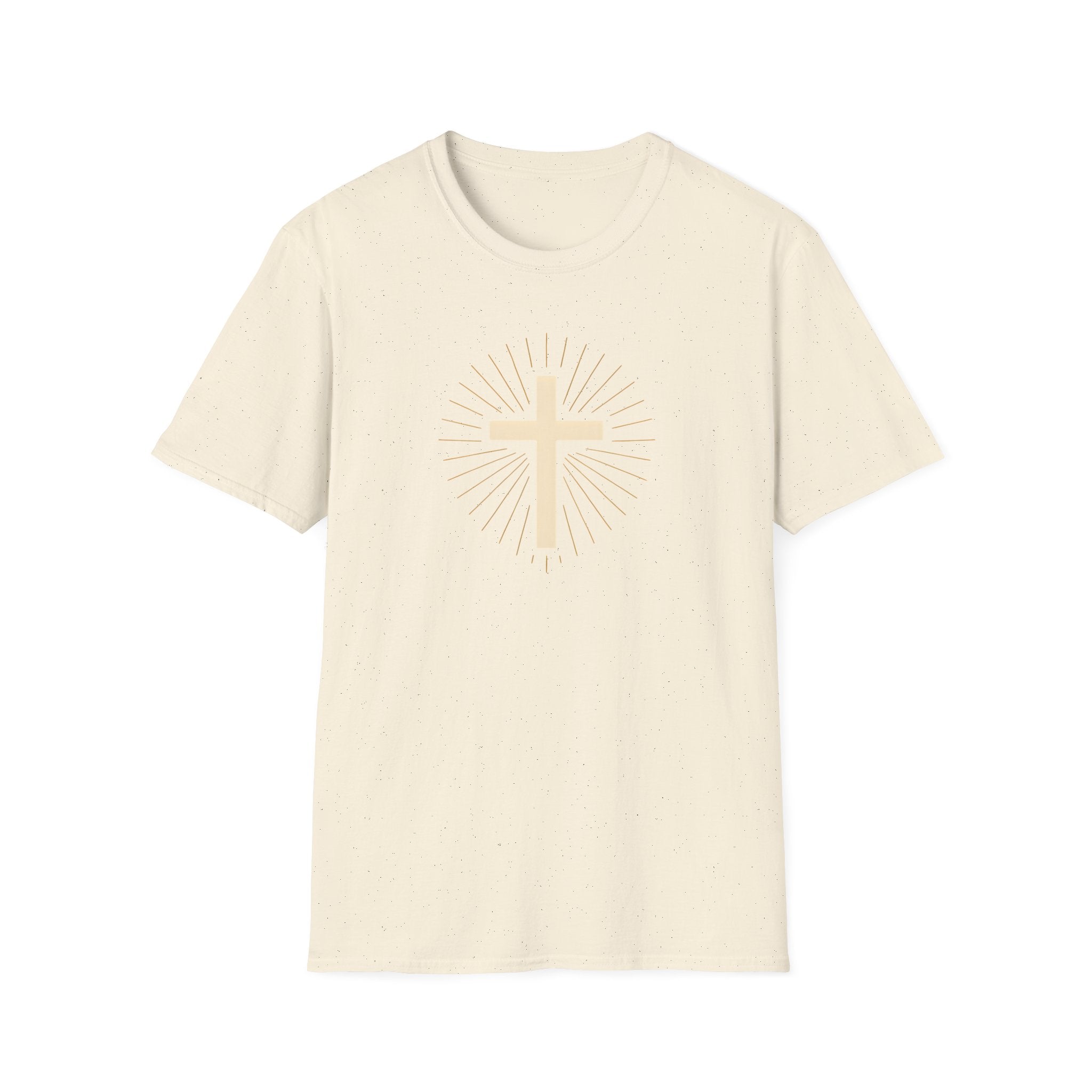 Radiant gold cross T-Shirt--Faith in Full Light