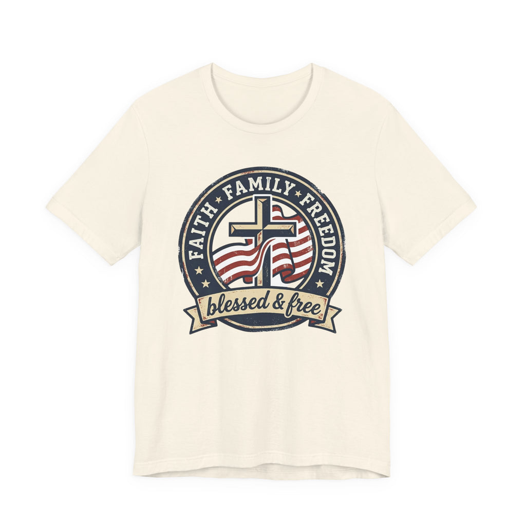 Faith Family Freedom Tee | patriotic, faith-based, vintage Americana