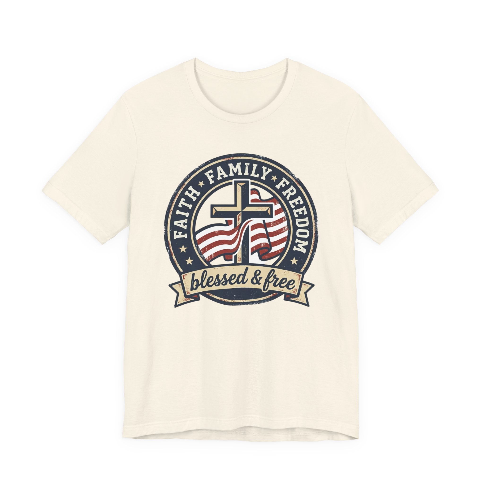 Faith Family Freedom Tee | patriotic, faith-based, vintage Americana
