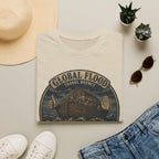 Global Flood Travel Badge T-Shirt – Vintage Ark Graphic Tee ("Unsubscribe from Humanity")