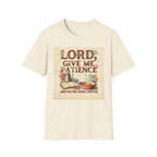 T-Shirt — “Lord, Give Me Patience (And Maybe More Coffee)” Vintage Coffee Tee