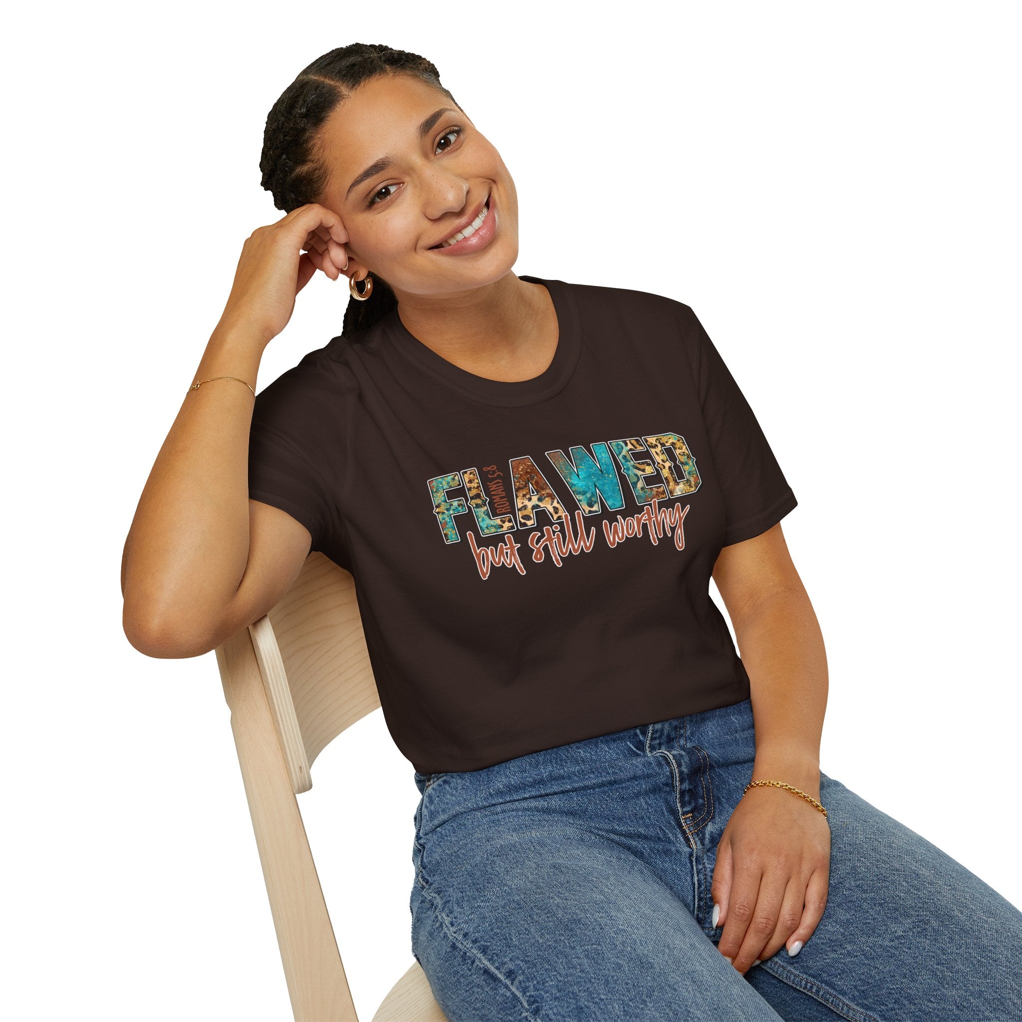 Flawed But Still Worthy T-Shirt – Inspirational Graphic Tee