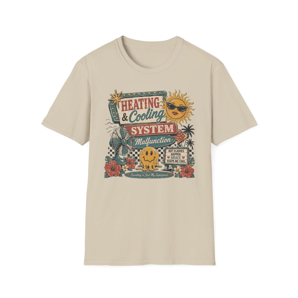 Heating & Cooling System T-Shirt — Retro HVAC Vacation Vibes Tee