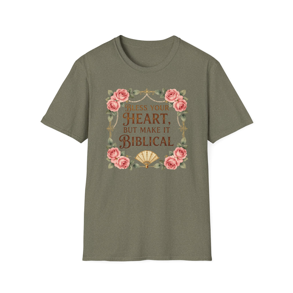 Biblical Blessings T-Shirt — "Bless Your Heart, But Make It Biblical" Floral Tee