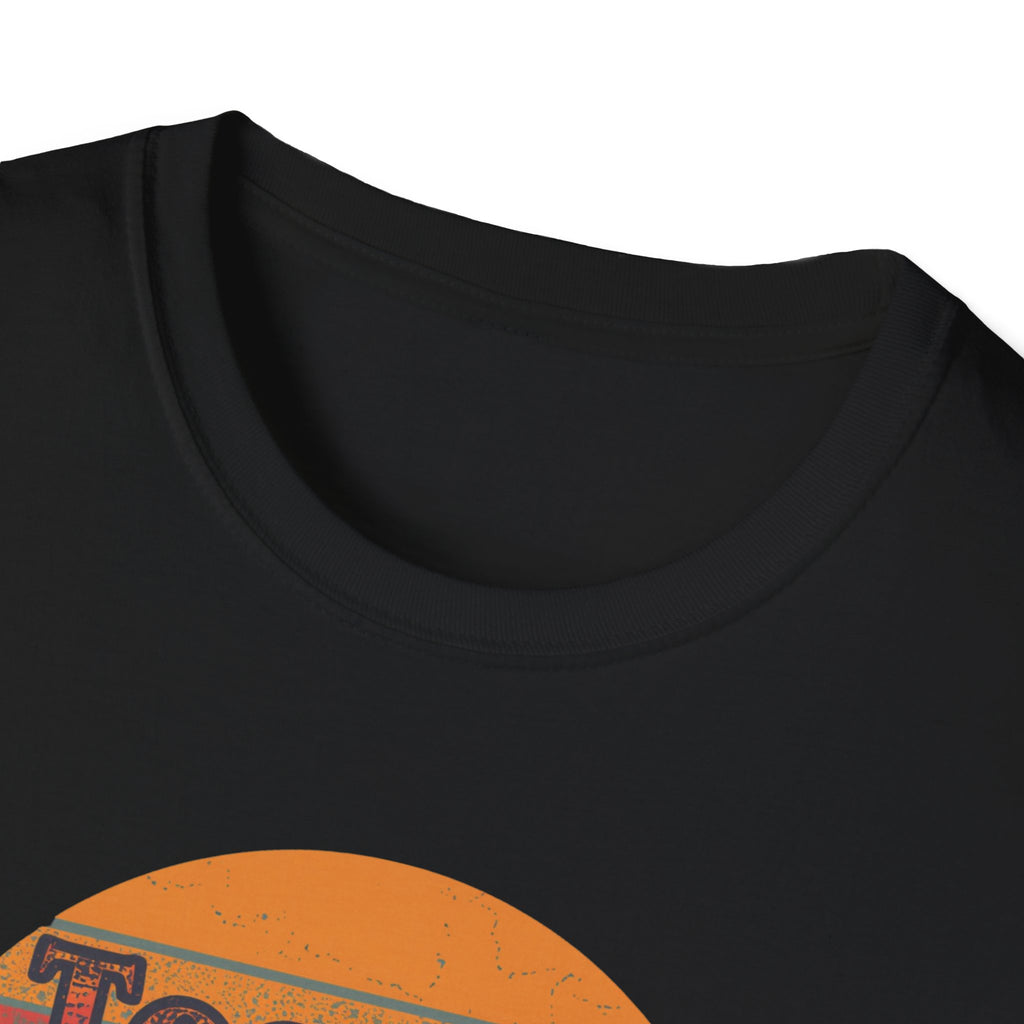 Too Blessed To Argue T-Shirt — Retro Sunset Faith Graphic Tee