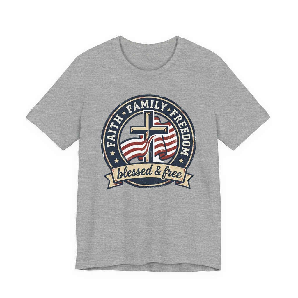 Faith Family Freedom Tee | patriotic, faith-based, vintage Americana