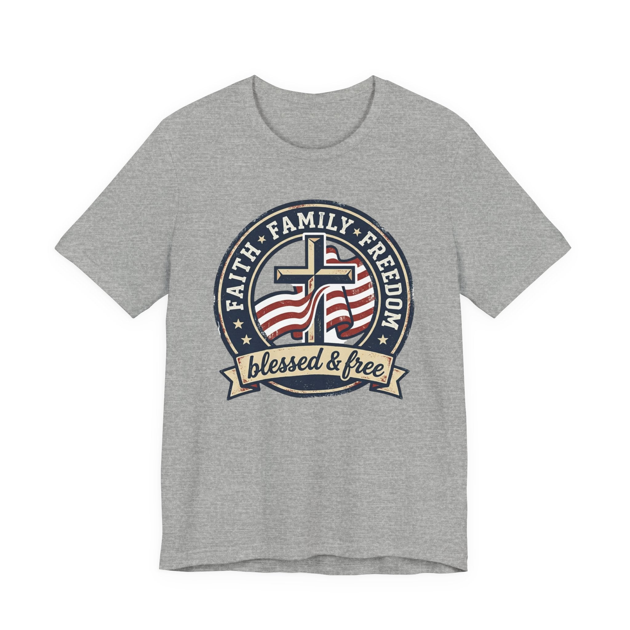 Faith Family Freedom Tee | patriotic, faith-based, vintage Americana