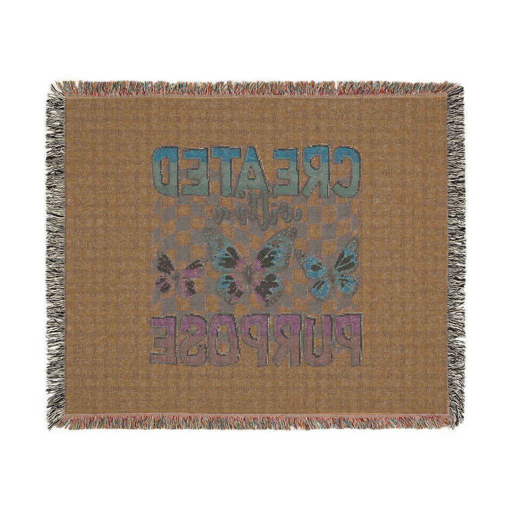 Created With Purpose Woven Blanket — Inspirational Butterfly Throw
