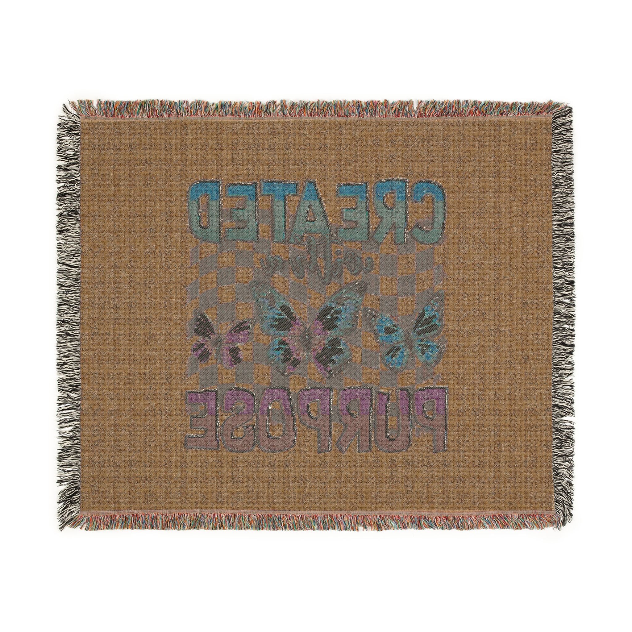 Created With Purpose Woven Blanket — Inspirational Butterfly Throw
