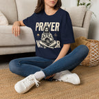 Prayer Warrior T-Shirt — Meditative Jesus Graphic Tee
