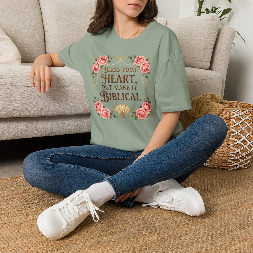 Biblical Blessings T-Shirt — "Bless Your Heart, But Make It Biblical" Floral Tee