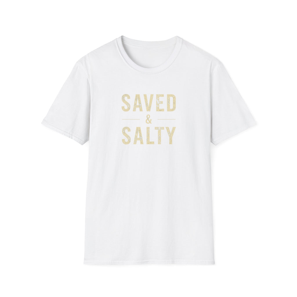 Saved & Salty T‑Shirt — Christian Beachy Faith Graphic Tee