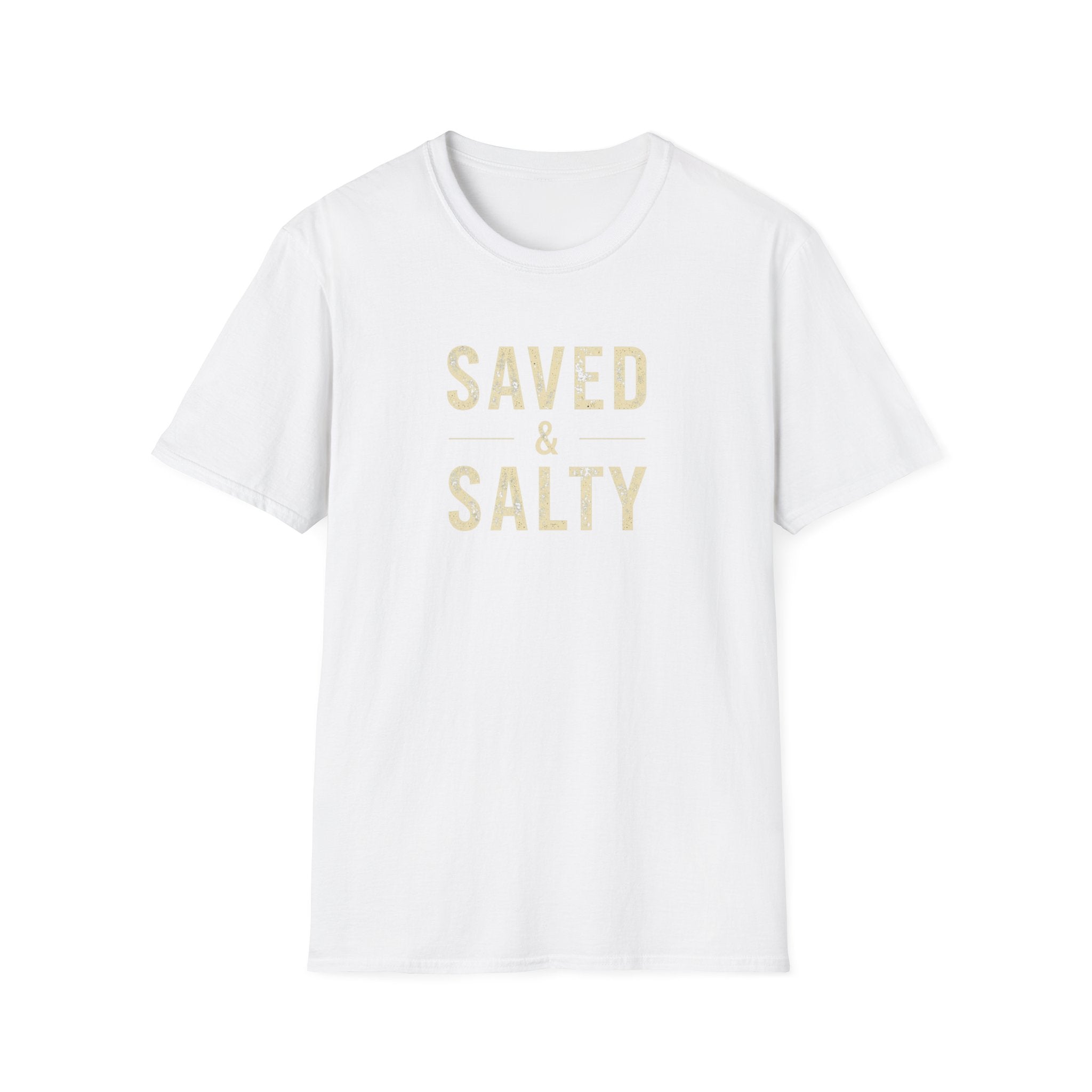 Saved & Salty T‑Shirt — Christian Beachy Faith Graphic Tee